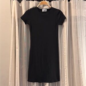 Black Short Sleeve Mini Dress